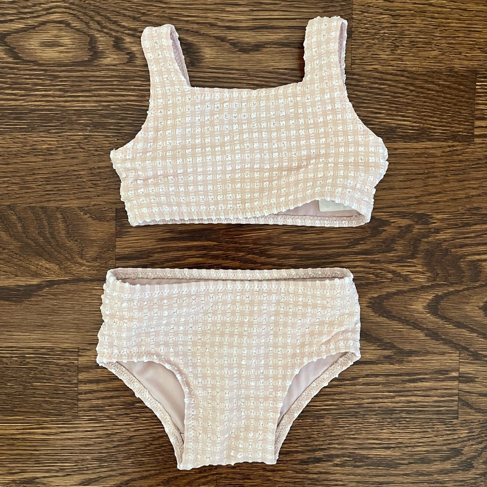 Baby Bikini Two Piece Pink Gingham Bathing suit